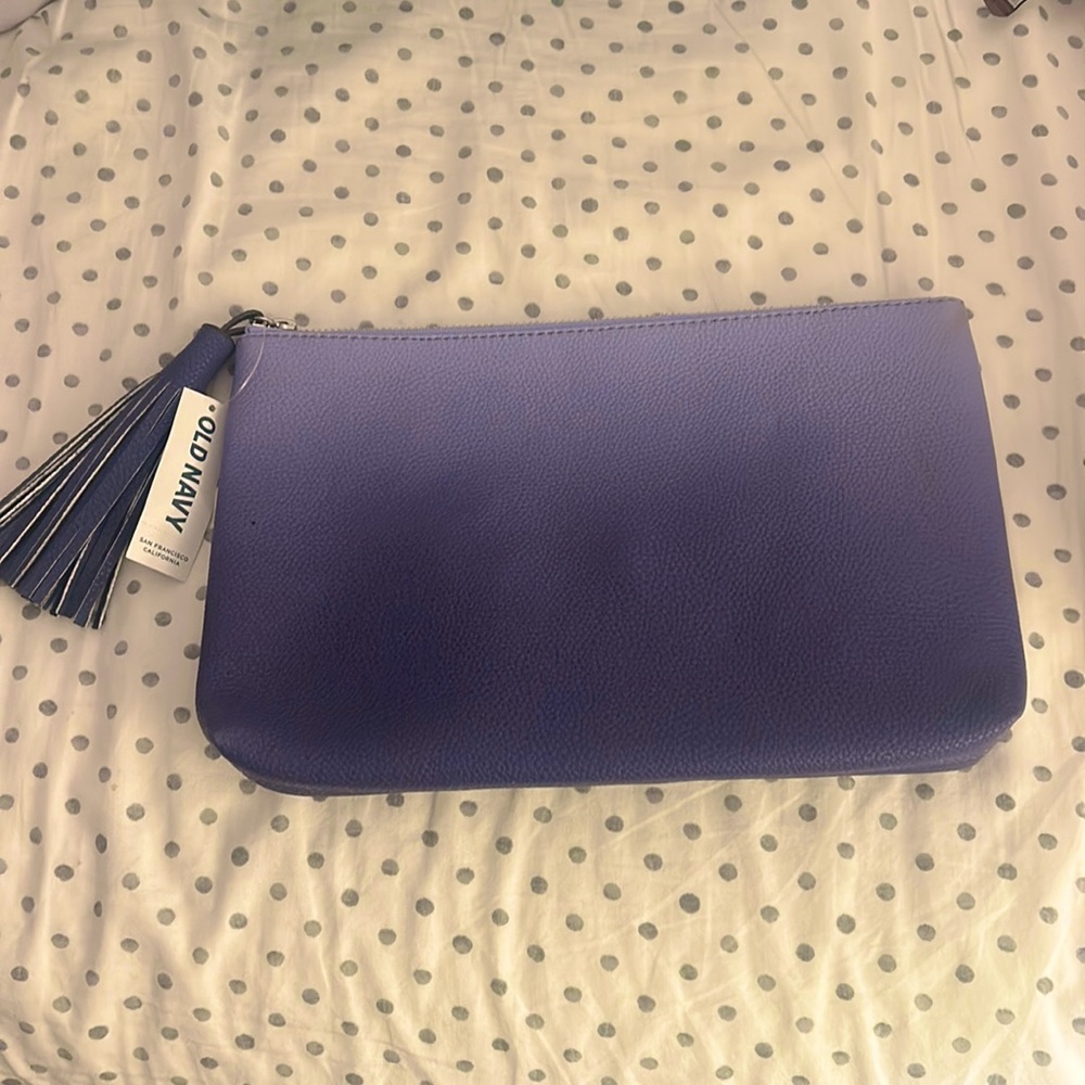 NWT purple ombre clutch with tassel